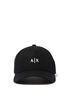 BASEBALL CAP AX LOGO:BLK:One Size